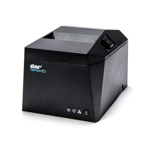 Star Micronics TSP143IV X4 Thermal Receipt Printer Grey Front Left RMS