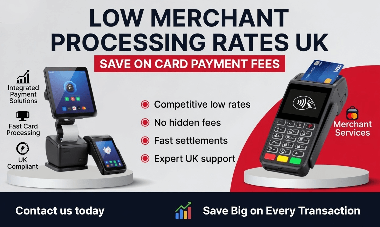 Low Merchant Processing Rates UK | Save on Card Payment Fees